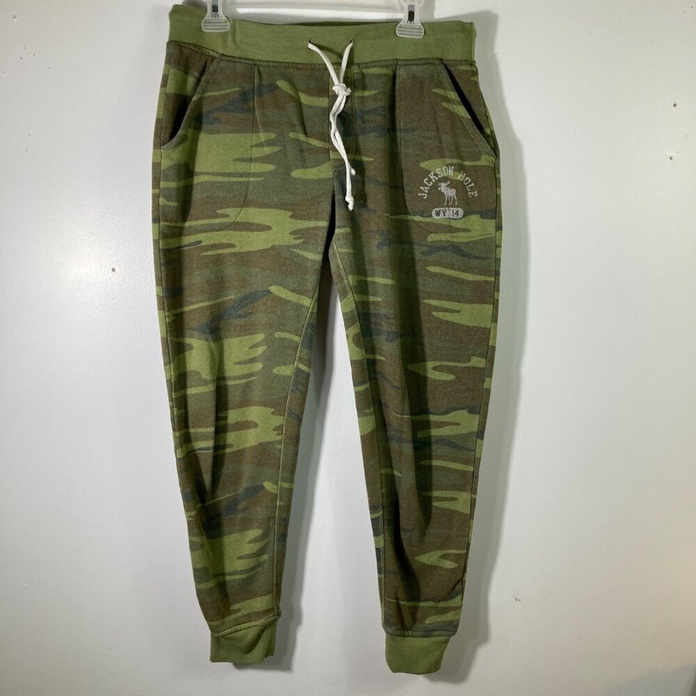 Womens Jackson Alternative Hole Camo Joggers Pants‎ Green XL